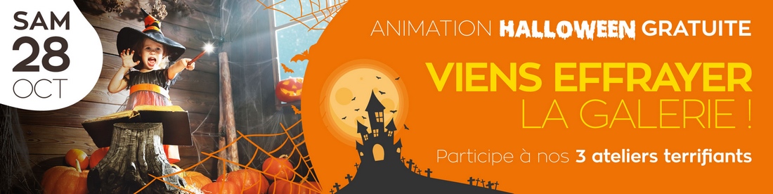 Samedi 28 octobre : Venez jouer les petits monstres dans votre galerie marchande !