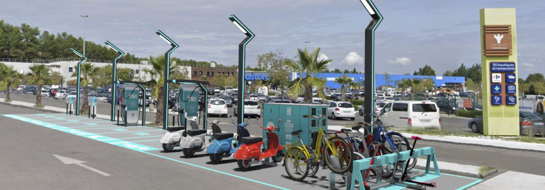 Bornes électriques Carrefour